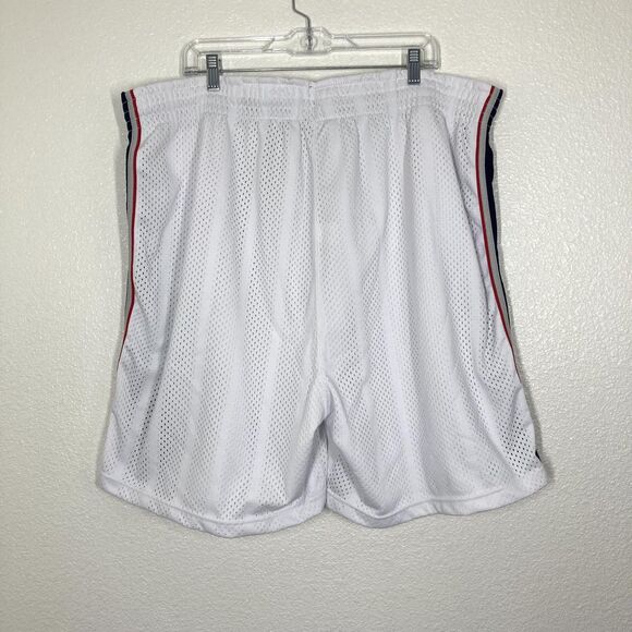 Vintage New Jersey Nets Shorts Mens 46 White Mesh NBA Basketball Champion 90s - Picture 3 of 16